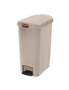 Rubbermaid Slim Jim End Step Pedaalemmer Beige | 50 Liter | 34,4x52,7x(H)72,1cm