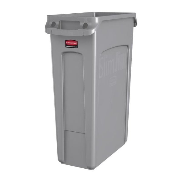 Rubbermaid Slim Jim Afval Container met Luchtsleuven  | 87 Liter |  76(h) x 28(b) x 51(d)cm