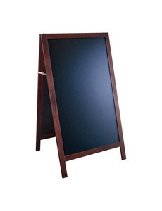 EMGA Stoepbord Mahogany | Beide Zijden Beschrijfbaar |  135x75cm