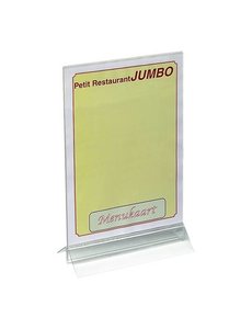 EMGA Menustandaard A4 | Transparant Plexiglas | 21x(H)32,5cm