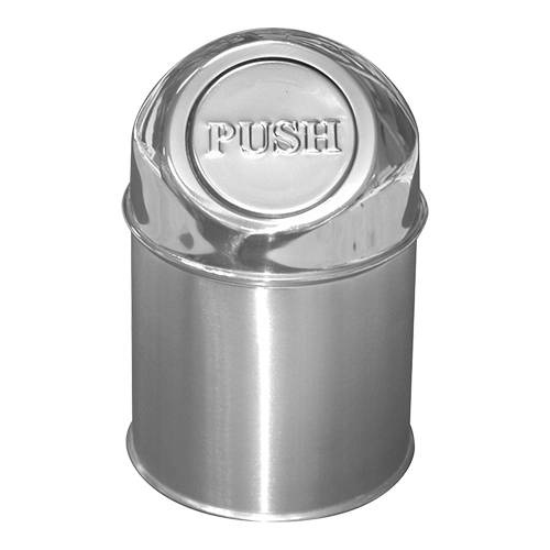 EMGA Tafelafvalbak met Push Deksel RVS | Ø12xH19cm.