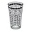 EMGA Cocktail shaker glas met opgedrukte recepten | 0.47 Liter | Hoogte 15cm