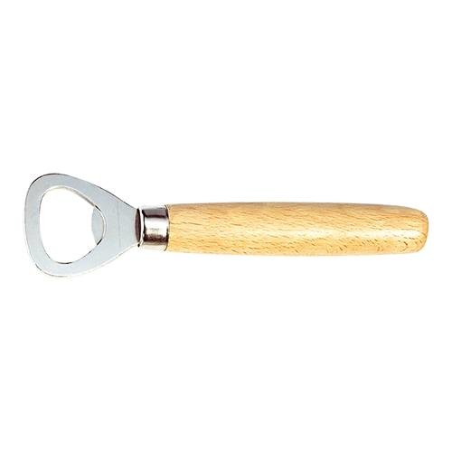 EMGA Flesopener met Houten Greep | Lengte 13 cm.