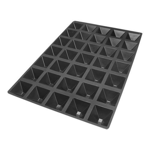 Silikomart Bakmat Pyramide | Bakerynorm | 60x40cm. | Cap. 35 stuks