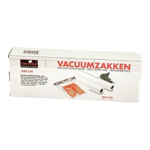 CaterChef Vacuumzakken 40 cm. | Sous Vide | Lengte 6 m. | 2 Rollen