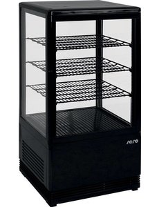 Saro Koelvitrine Mini Zwart | 70 liter | B428 x D386 x H810 mm