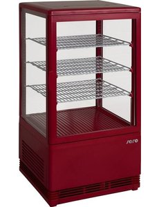 Saro Koelvitrine mini rood 70 liter |  428x386xH810 mm | 330-10031