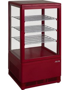 Saro Koelvitrine mini rood 70 liter |  428x386xH810 mm