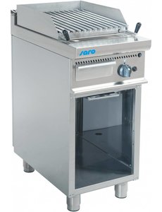 Saro Lavasteen Grill op Gas met Onderbouw | 8kW Gas |  40x70x(H)85cm