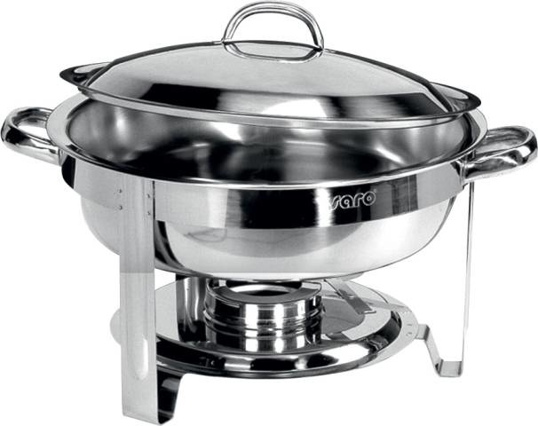 Saro Ronde Chafing Dish | RVS Gepolijst | Ø 340 mm. | 4 Liter