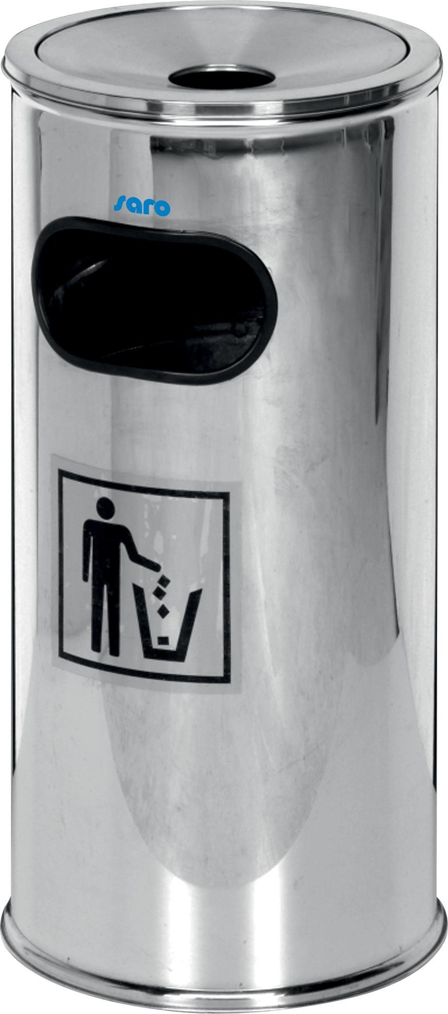 Saro Afvalbak met uitneembare asbak | 18 Liter | Hoog 62 cm.