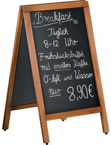 Saro Stoep krijtbord duplo | Frame dennenhout | 50 x 85 cm