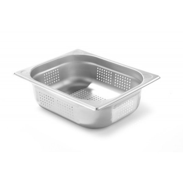 Hendi Gastronormbak Geperforeerd 1/2 - 100mm - Kitchen Line  RVS | 325x265mm.