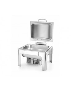 Hendi Chafing dish GN 1/2 - 4 liter | Satin finish RVS  | 365x370xH280mm