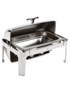 Olympia Chafing dish met roltop 9 liter GN 1/1 | Hoogglans RVS