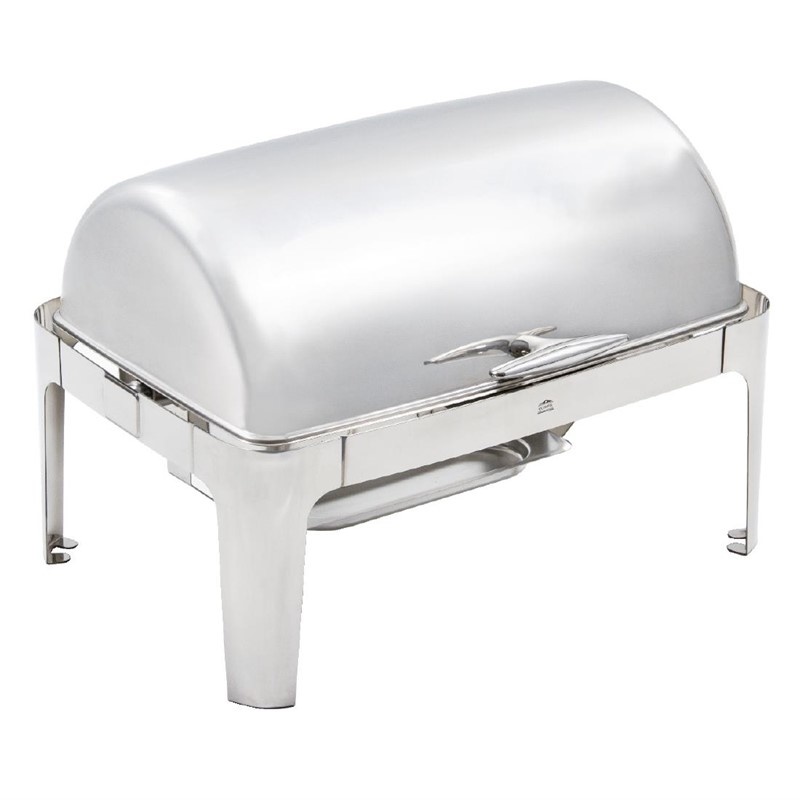 Olympia Chafing dish met roltop 9 liter GN 1/1 | Hoogglans RVS, foto 2 van 2