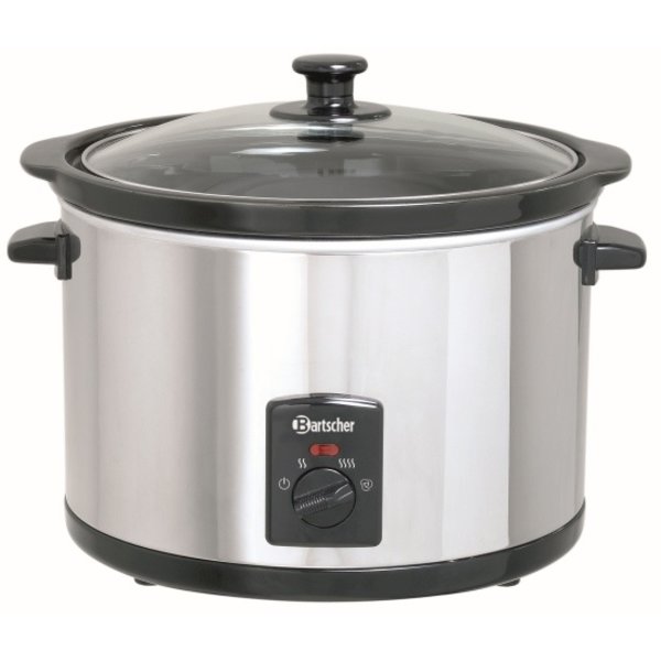 Bartscher Slowcooker met Keramische Binnenpan | 5.5 Liter | 230V / 280Watt |  20 °C tot 96 °C