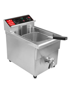 CaterChef Friteuse met aftapkraan 8 liter INDUCTIE | 230V/3.5 kW | 41,3Hx46,5x29cm