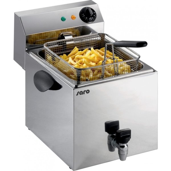 Saro Friteuse met aftapkraan Profi  | 8 liter | 230V / 3250Watt