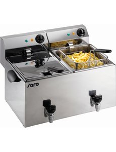 Saro Friteuse met Aftapkraan Profri | 2 x 8 Liter | 230V/2x 3250Watt