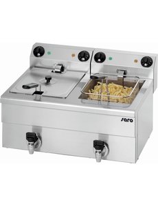 Saro Friteuse met Aftapkraan  | 2x 10 Liter | 2x 3,25 kW | 230V