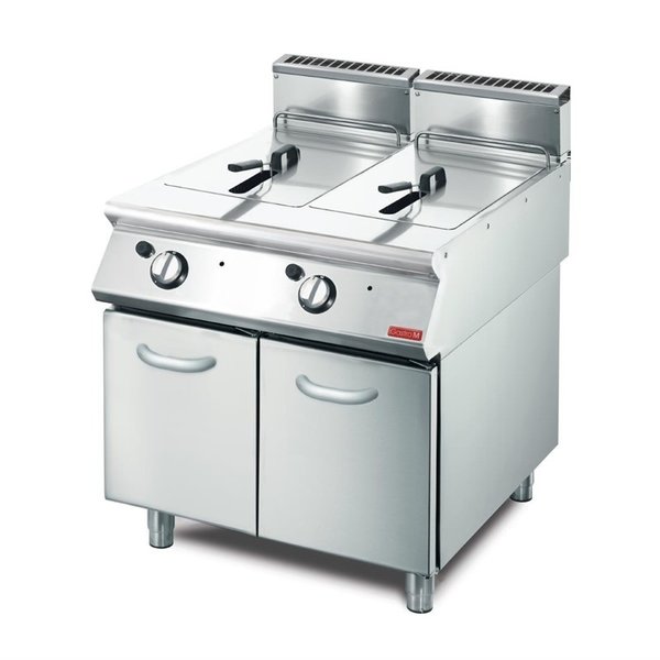 Gastro-M Gasfriteuse met onderstel 2x 13 liter 20.4kW  | Gastro M 700 | 80x70xH85cm