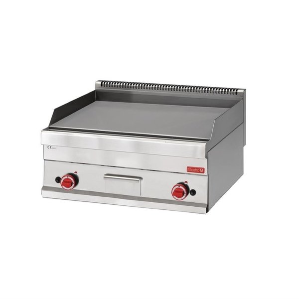 Gastro-M Bakplaat Gas | Gastro-M 650 Series | Glad | Chroom Bakplaat | 11,4kW | 700x650x(H)280mm