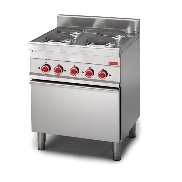 Gastro-M Elektrisch Fornuis met Oven | Gastro-M 650 Series | 4 Platen | 70cm Breed