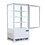 Polar Koelvitrine met 4 zijden glas wit 68 Liter | 43x39xH88.5cm.