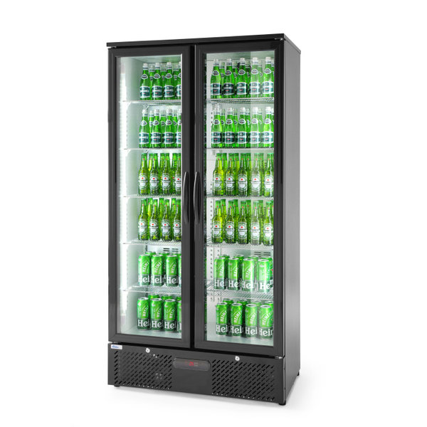 Hendi/Arktic Hendi Display koelkast met 2 glazen deuren 458 Liter | 900x545xH1820mm