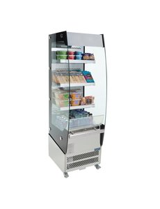 Polar Koelvitrine displaykoeling wandmodel 220 Liter| 2°C tot 12°C | 50x67xH175cm.