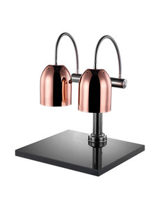 CaterChef Warmhoudlamp op Marmer Plateau Koper | 500W | 66(H)x45x49,9cm