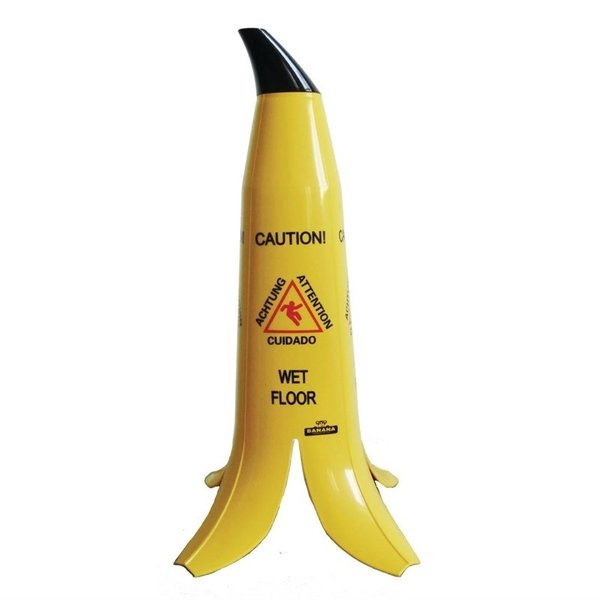 Jantex Waarschuwingsbord Bananenschil | " Caution Wet Floor " | Hoogte 60 cm.