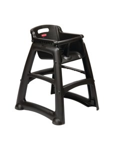 Rubbermaid Kinderstoel stevig constructie zwart tot 3 jaar 18 kilo | Zithoogte 53 cm.