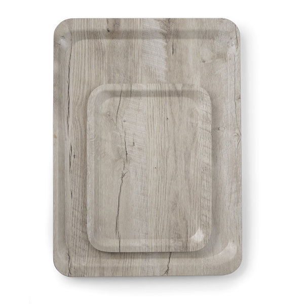 Hendi Dienblad Melamine | Hout Bedrukking Licht Eiken | Keuze uit 2 maten