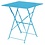 Bolero Opklapbare Stalen Vierkante Tafel | Turquoise | 60x60x(H)71cm