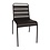 Bolero Stalen stoel stapelbaar zwart  | Zithoogte 45cm | Per 4 stuks