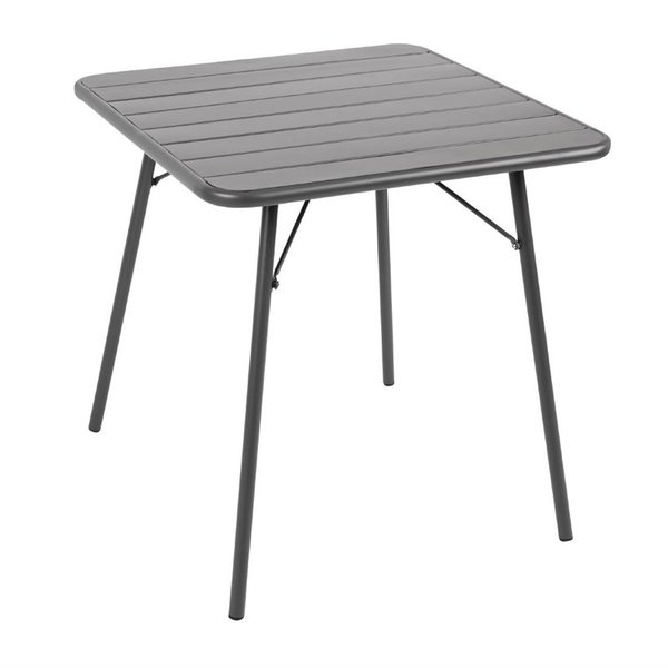 Bolero Stalen tafel opklapbaar vierkant grijs | 70x70xH71cm