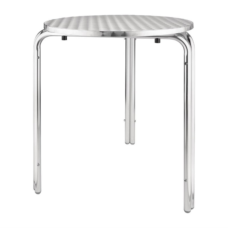 Bolero Bistrotafel stapelbaar rond RVS | Ø60xH72 cm