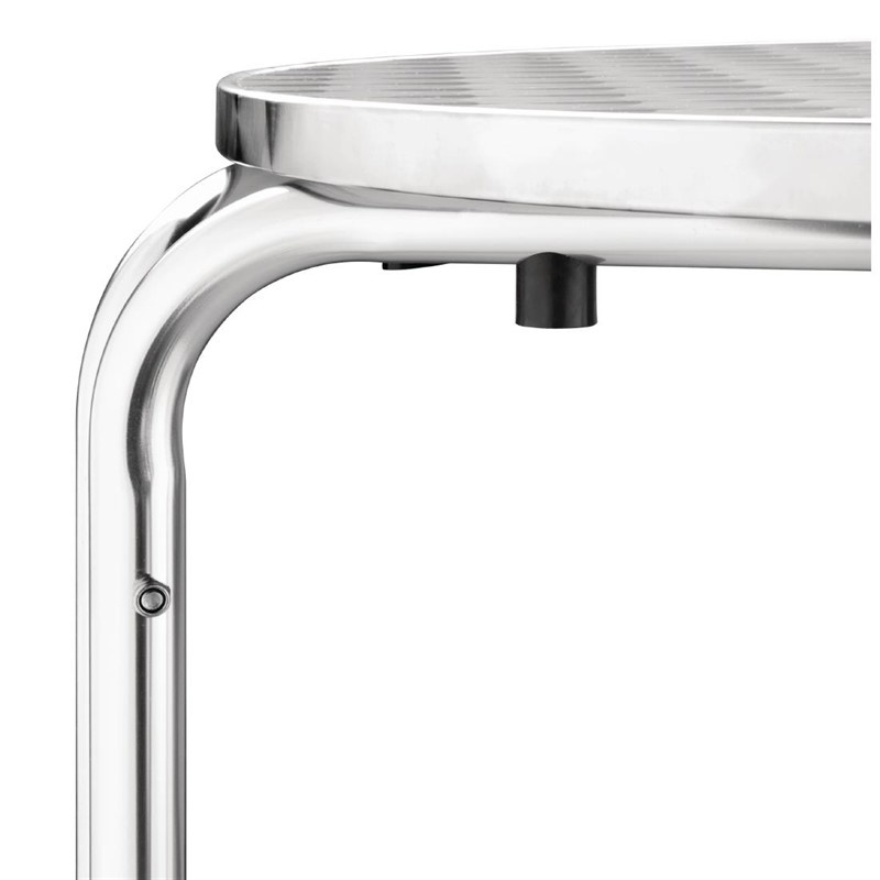 Bolero Bistrotafel stapelbaar rond RVS | Ø60xH72 cm, foto 2 van 4