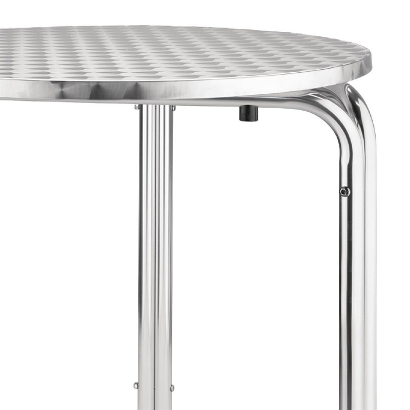 Bolero Bistrotafel stapelbaar rond RVS | Ø60xH72 cm, foto 3 van 4