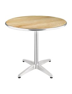 Bolero Ronde Tafel met Essenhout Blad | Ø80x(H)72cm