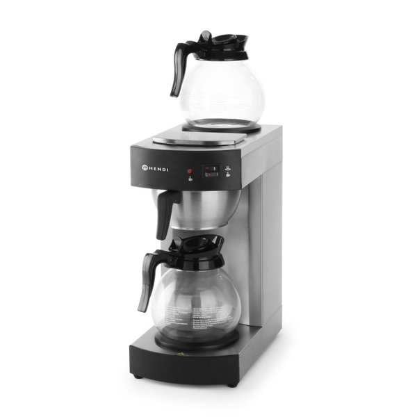 Hendi Hendi KitchenLine Koffiezetapparaat met 2x glazen kan 1.8 liter | 1480Watt