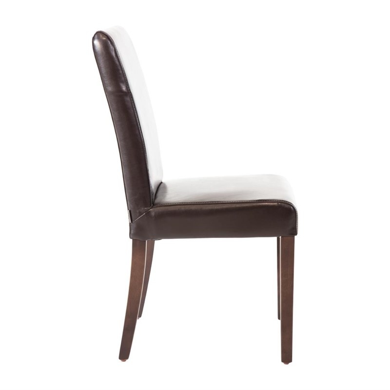 Bolero Kunstlederen Stoel Donkerbruin | 2 stuks, foto 3 van 6