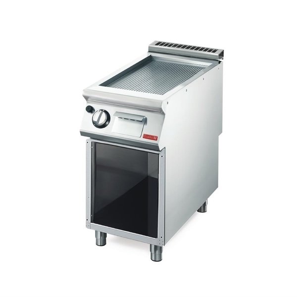 Gastro-M Gas Bakplaat | Gastro M 700 Plus | Geribt | 40x70x(H)85cm