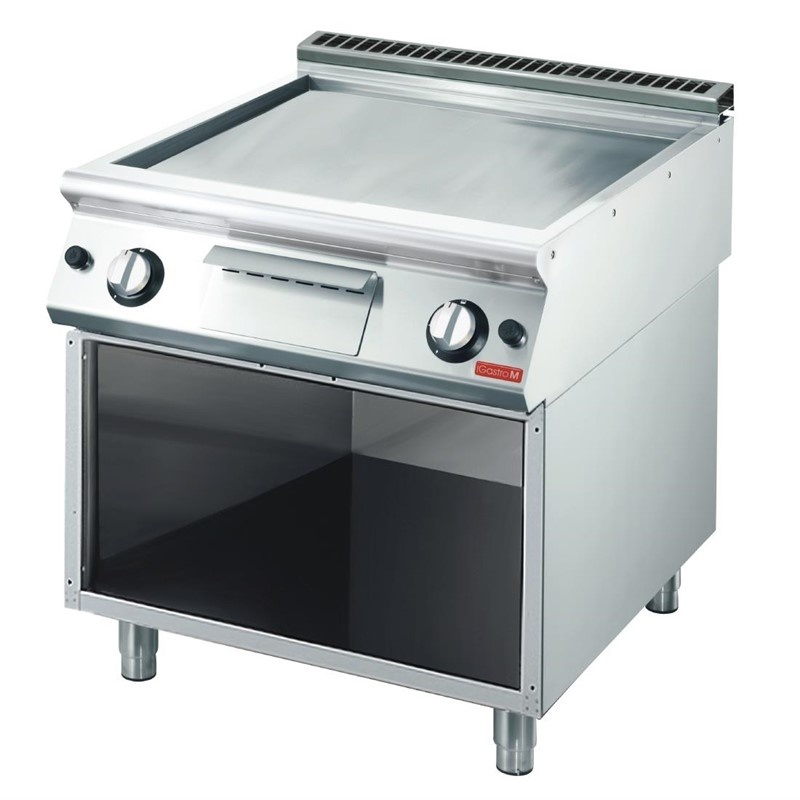 Gastro-M Gas Bakplaat Verchroomd | Gastro M 700 Plus | Glad | 80x70x(H)85cm