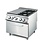 Gastro-M Gasfornuis met Bakplaat en Gasoven | 2-pits | Gastro M 700 Plus | 80x70x(H)85cm