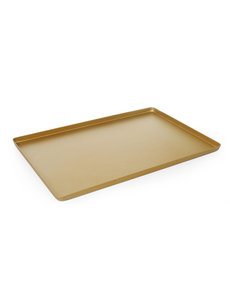 Hendi Vitrineplateau goudkleurig aluminium | Voor oliebollen | 600x400xH20mm