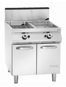 Bartscher Serie 900 Gasfriteuse met Onderstel | 2x 20 Liter | 36kW | 80x90x(H)90cm