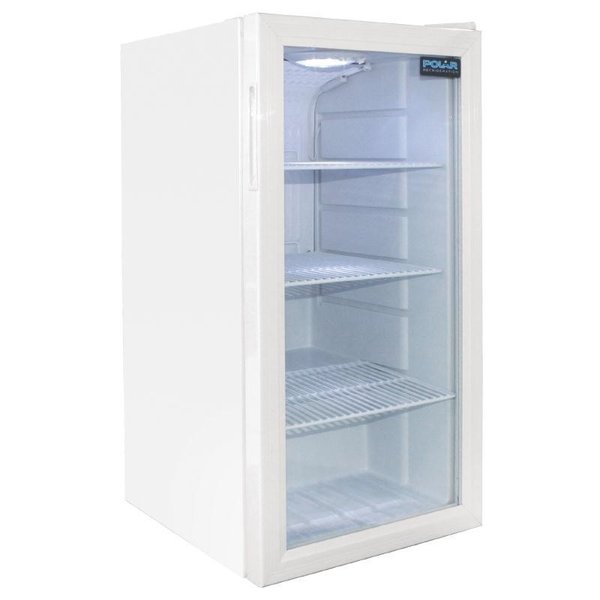 Polar Barkoeling met glazen deur 88 Liter | +1°C tot +12°C |  82.5Hx43x48xcm.